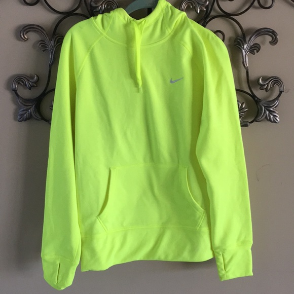 Nike Tops | Neon Green Nike Thermal Hoodie | Poshmark